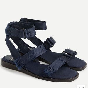 J. Crew Women’s Gretchen Sporty Webbing Strap sandal size 11. Color Navy.